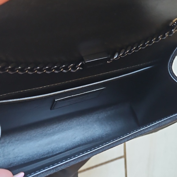 💖 YSL Saint Laurent Kate Pink Sequin Black Suede Crossbody Bag Matte Black HW - Picture 13 of 17